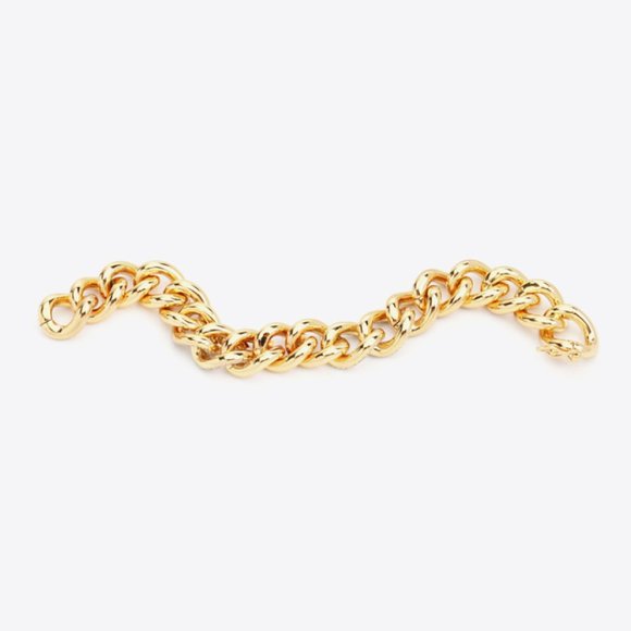 18K Gold Plated Cubic Zirconia Chain Bracelet For Women - Picture 6 of 6